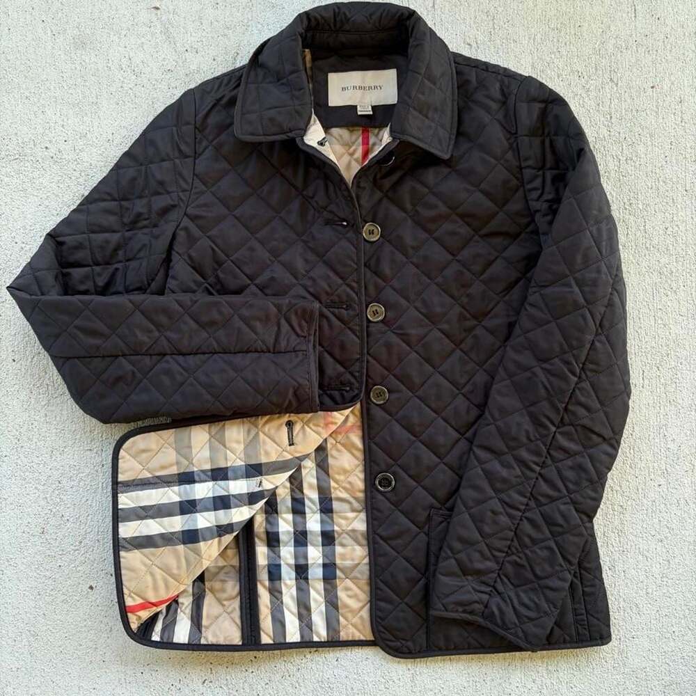 Burberry Brit Diamond Quilted Black Barn Jacket
